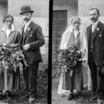 Doppio ritratto degli sposi Jacmolli nel giorno del loro matrimonio - Foto: © Roberto Donetta