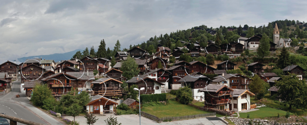 Vercorin, Suisse © Felice Varini, photo / André Morin