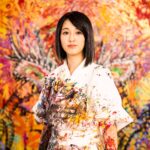 Portrait of Miwa Komatsu at the end of a live performance at the Karuizawa New Art Museum in Nagano Photograph by Tatsuya Azuma ©2026 FUDO Miwa Komatsu