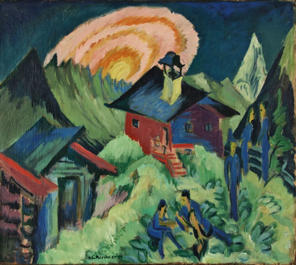 Ernst Ludwig Kirchner (1880–1938) Mondaufgang auf der Stafelalp, 1917 Öl auf Leinwand, 80.50 x 90.40 cm Kirchner Museum Davos, Dauerleihgabe Rosemarie Ketterer Stiftung Foto © Stephan Bösch