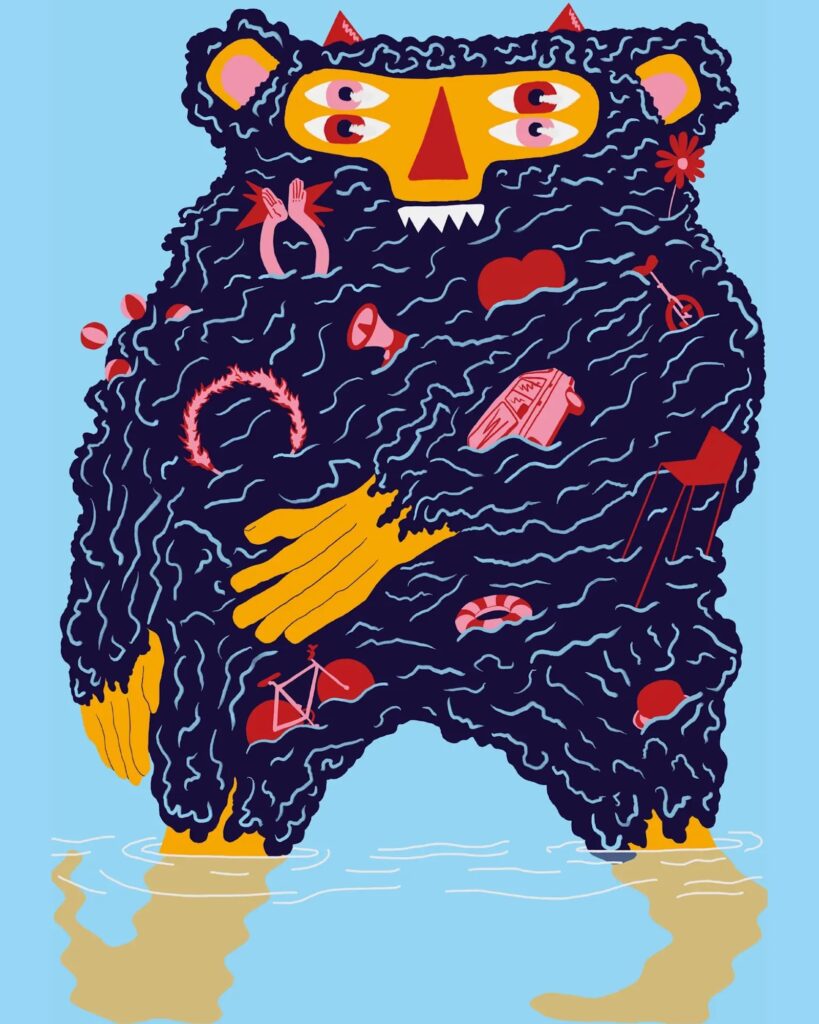 Affiche © La Plage des Six Pompes 2026, le collectif premier trois, https://1er3.ch/