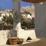 Anonym, Terrasse auf der Insel Capri, o. J., Öl auf Papier, auf Leinwand aufgezogen, 31.9 x 30 cm, Fondation Custodia, Paris