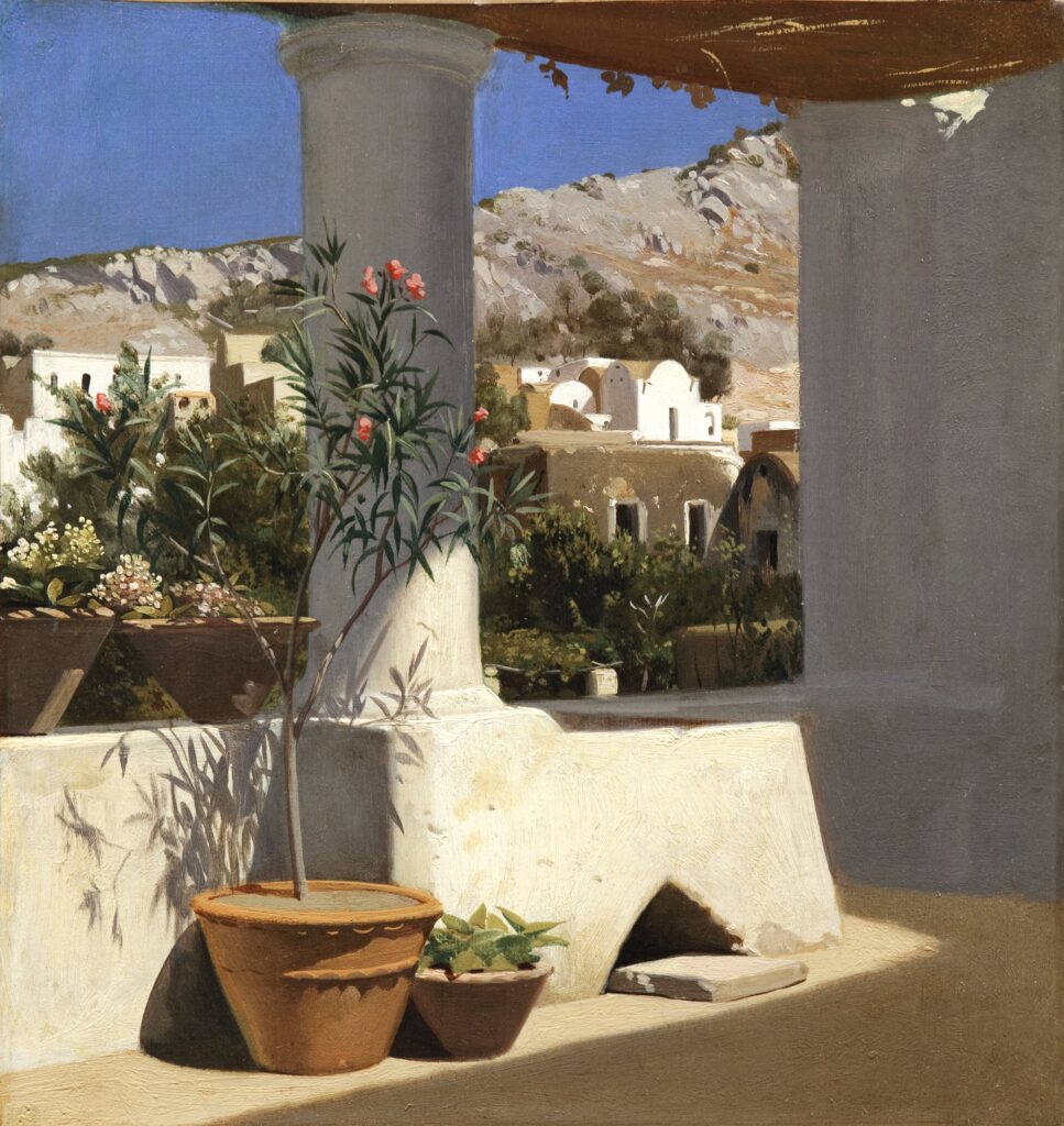 Anonym, Terrasse auf der Insel Capri, o. J., Öl auf Papier, auf Leinwand aufgezogen, 31.9 x 30 cm, Fondation Custodia, Paris