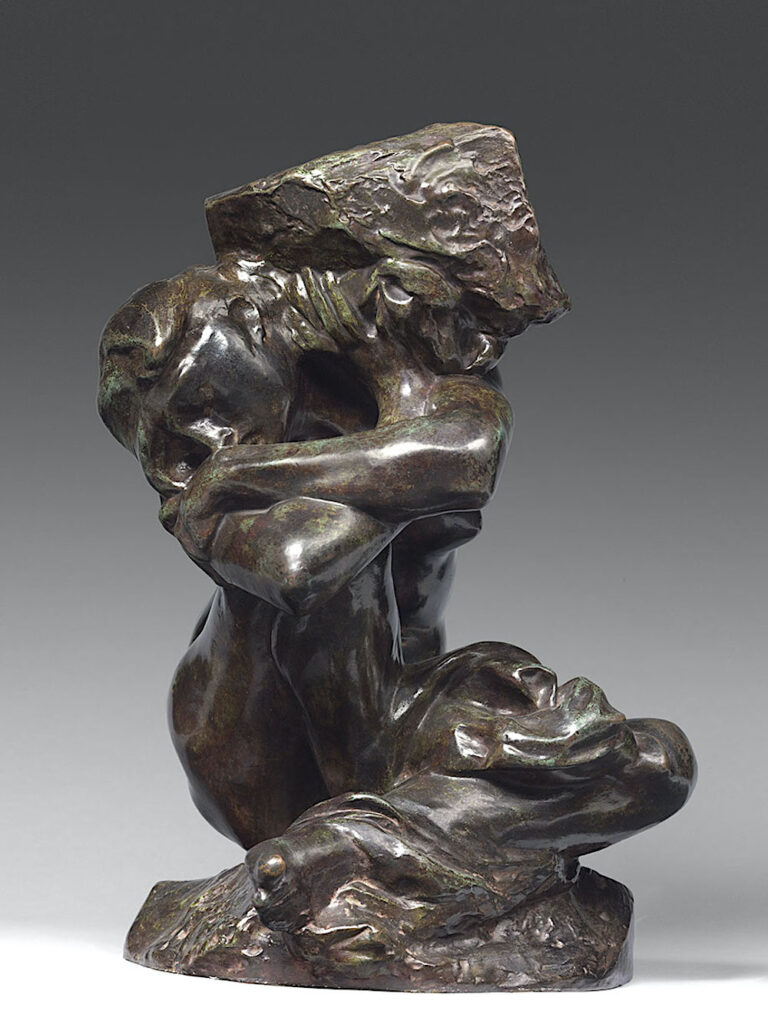 Auguste Rodin, Cariatide tombée portant sa pierre, petit modèle, Sculpture S.00477, avant 1883, Bronze, H.43,9 ; L.32 P.30,5cm, Musée Rodin, Paris - © Musée Rodin - photo: Hervé Lewandowski