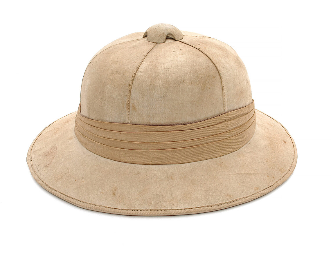Casque colonial Casque colonial, probablement Congo, fin du 19e siècle. © Musée d'ethnographie de Genève
