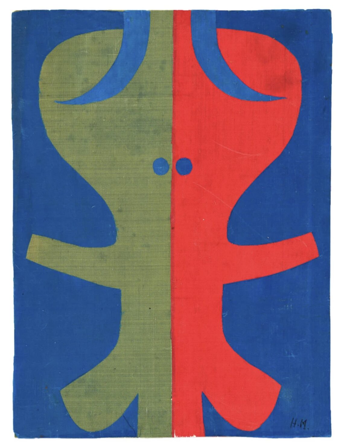 © Heidi Bucher, Ohne Titel (Seidencollage auf Karton), ca. 1958, Nachlass Heidi Bucher - Foto: Studio Heidi Bucher