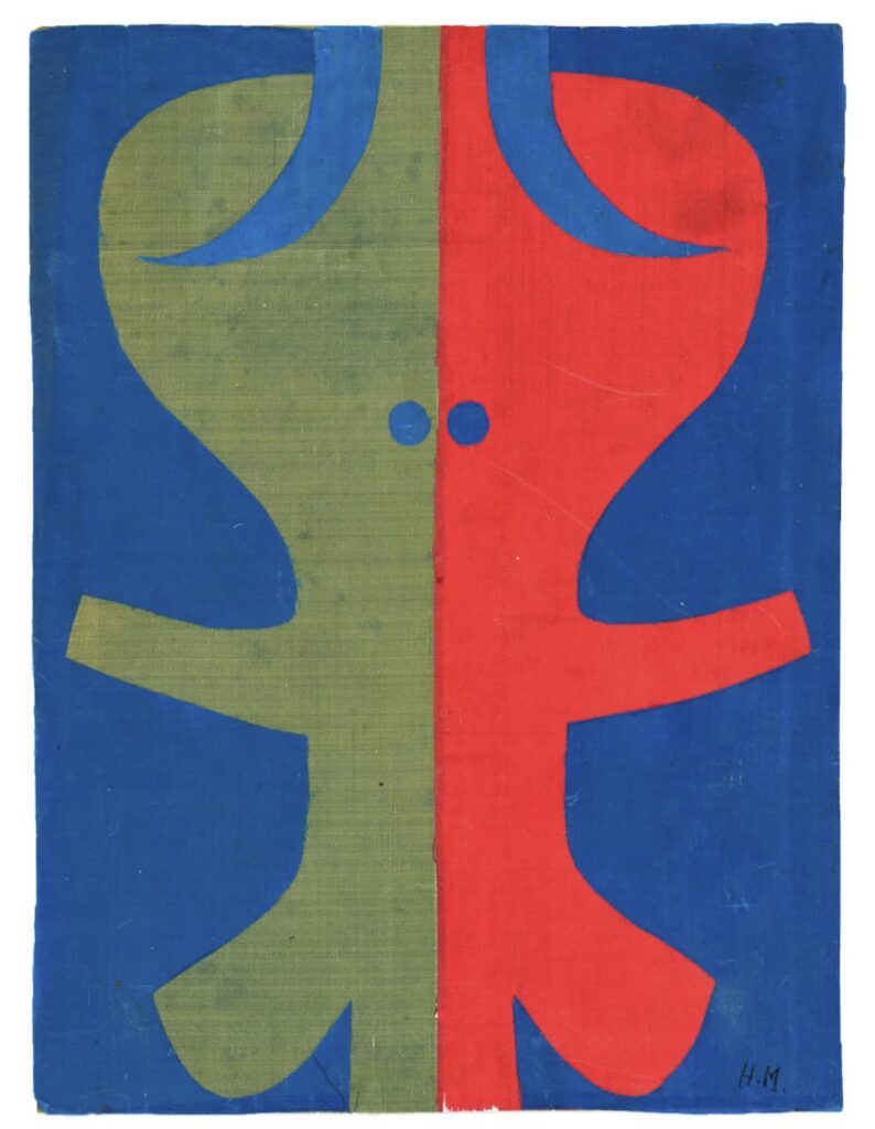 © Heidi Bucher, Ohne Titel (Seidencollage auf Karton), ca. 1958, Nachlass Heidi Bucher - Foto: Studio Heidi Bucher