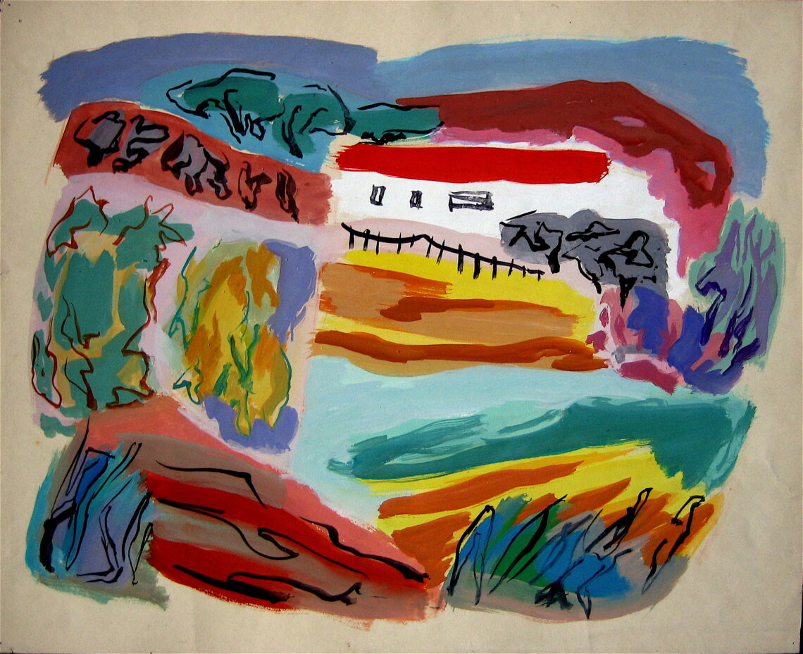 Florence Henri, Spanien, 1935–1940, Tempera auf Papier, 33 × 41 cm - © Martini & Ronchetti, courtesy Archives Florence Henri