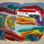 Florence Henri, Spanien, 1935–1940, Tempera auf Papier, 33 × 41 cm - © Martini & Ronchetti, courtesy Archives Florence Henri