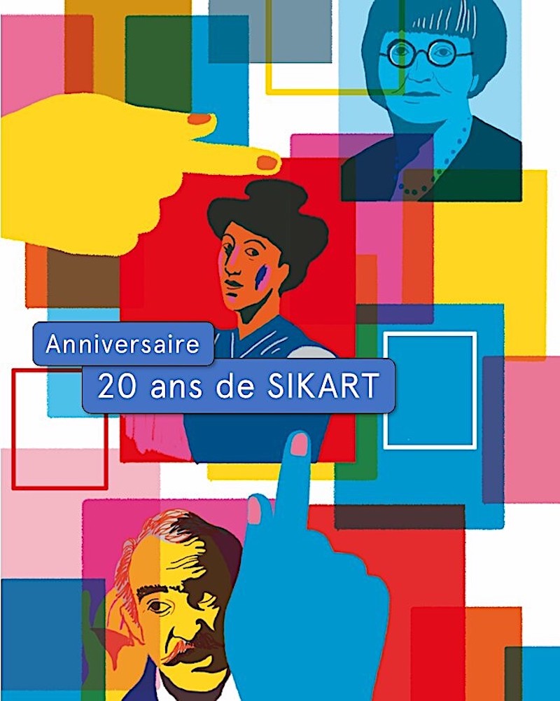 Carte postale SIKART: Alice, Jean, Marguerite, et cetera, 2026, Illustration: © Mirjana Farkas