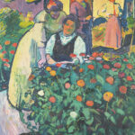 «Malerinnen im Garten auf der Oschwand» – von Cuno Amiet 1910 gemalt. (Copyright: D. Thalmann Aarau Switzerland)