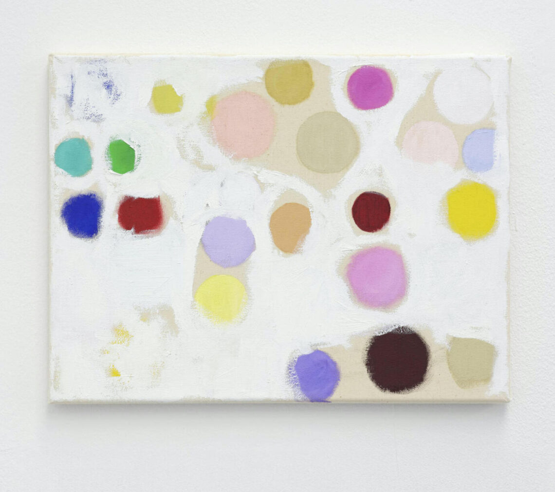Gritli Faulhaber, Militant Joy (47), 2025, Öl auf Leinwand, 30 × 40 cm.