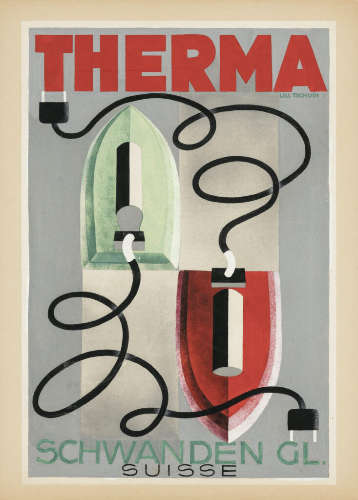 Lill Tschudi, Therma (Plakatentwurf), um 1933, © Marcel Matter und Nicole Sigrist