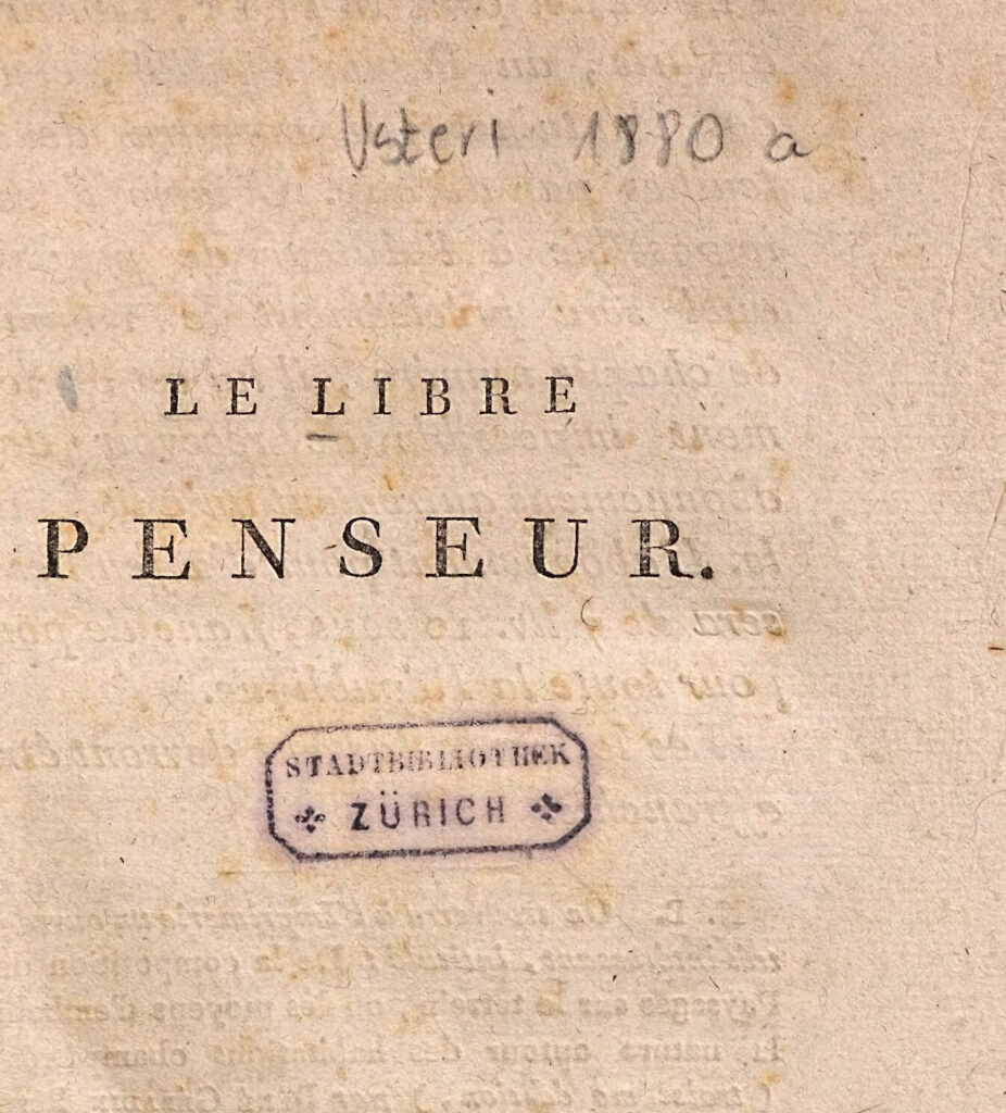 Aus der Sammlung Paul Usteri (1768-1831), ZB Zürich, https://books-as-data.ch/de?q=(filterLibrary%3A+Z%C3%BCrich%2C+ZB%2C+Weitere+Sammlungen)+AND+callnumber%3A+Usteri