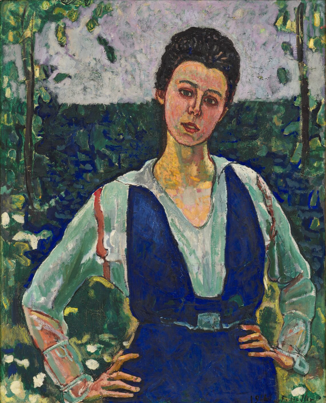 Titel: Bildnis Gertrud Müller im Grünen Künstler:in & Beteiligte: Ferdinand Hodler Creditline: Kunstmuseum Solothurn, Dübi-Müller-Stiftung Photo Credit: David Aebi, Bern/Burgdorf
