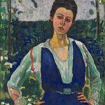 Titel: Bildnis Gertrud Müller im Grünen Künstler:in & Beteiligte: Ferdinand Hodler Creditline: Kunstmuseum Solothurn, Dübi-Müller-Stiftung Photo Credit: David Aebi, Bern/Burgdorf