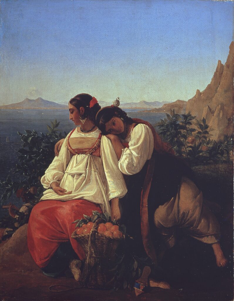 Louis-Léopold Robert Orangenpflückerinnen auf Capri, 1824 Öl auf Leinwand 47 × 37 cm Aargauer Kunsthaus, Depositum der Schweizerischen Eidgenossenschaft, Bundesamt für Kultur, Gottfried Keller- Stiftung