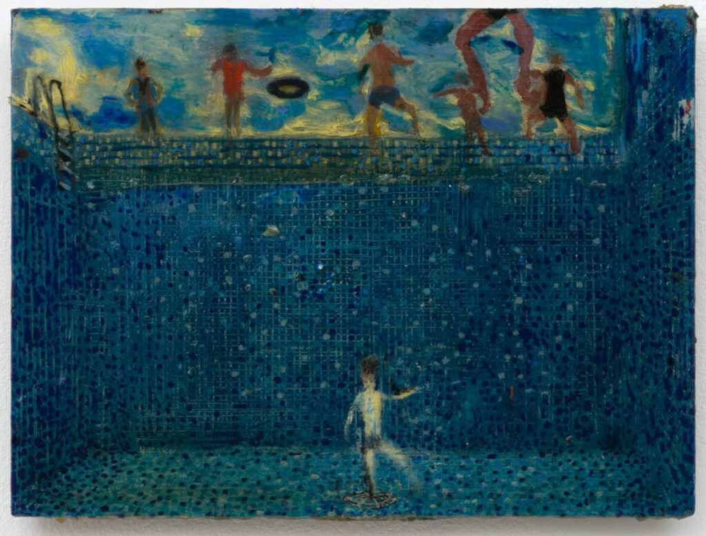 Andrew Cranston, The Sadness of Being Scott, 2016-17 Huile et vernis sur couverture de livre relié, 23.5 x 31.5 cm. Collection privée. Courtesy de l’artiste; Ingleby, Edinburgh; Karma, New York; Modern Art, London. © Andrew Cranston