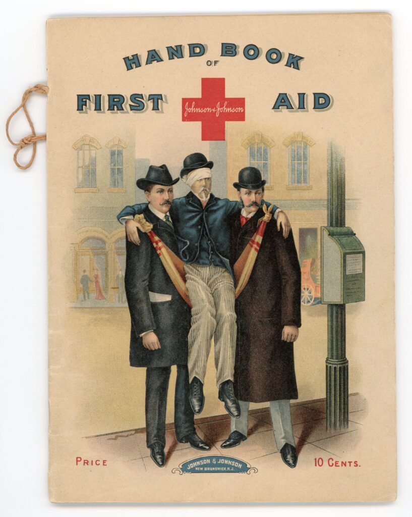 Johnson & Johnson (Editeur) Guide pratique des premiers secours États-Unis, 1903, BBT-1988-108-2 © Collection MICR, Genève