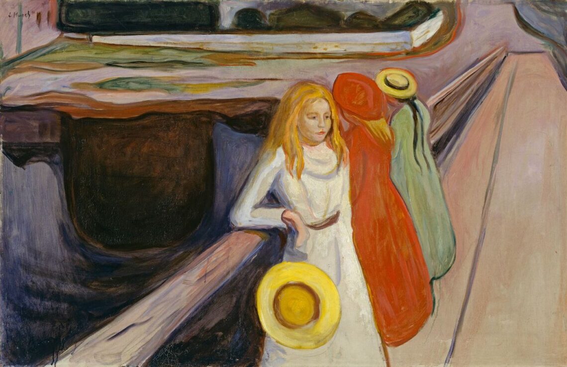 Bild: Edvard Munch, Mädchen auf der Brücke, 1901Öl auf Leinwand, 83,8 x 129,6 cmHamburger Kunsthalle / Foto: Elke Walford –ARTOTHEK