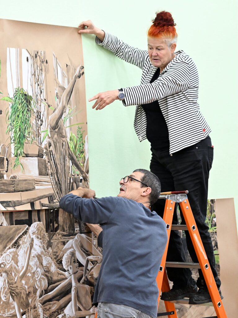Bild: Installation der Werke von Pat Noser (Bild) - Foto: © Stefan Holenstein, 2026, https://www.facebook.com/profile.php?id=100077369416482