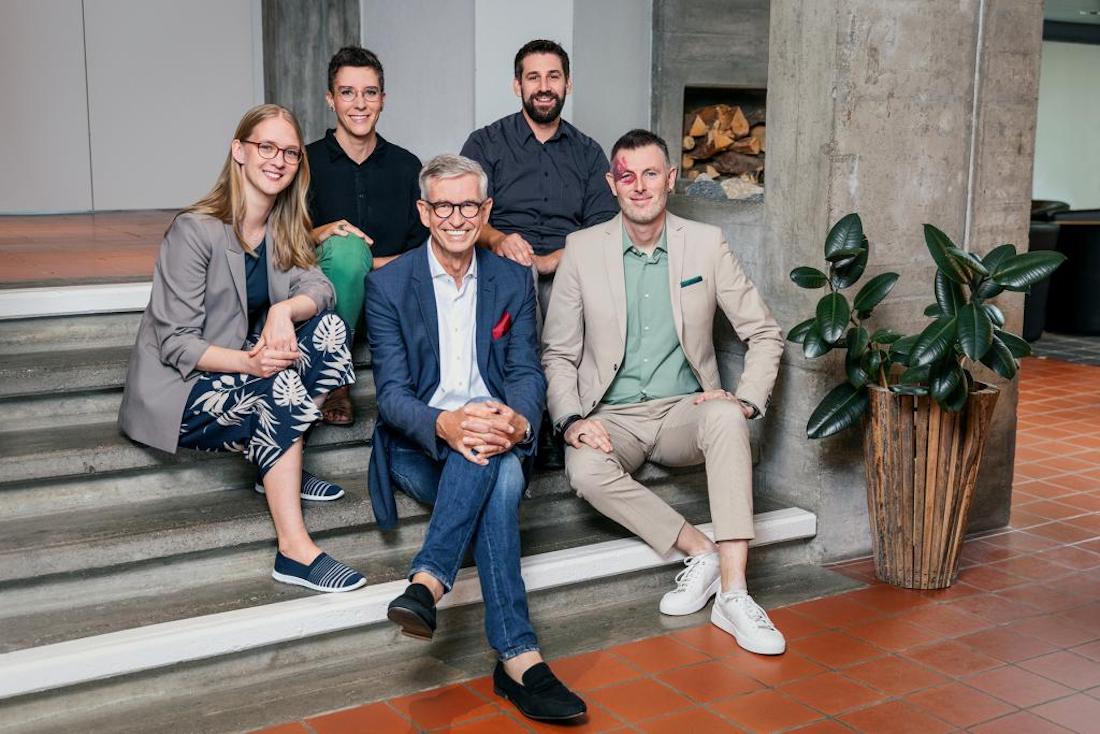 Wort zum Sonntag Gruppenbild Sprecherinnen und Sprecher: Isabella Senghor, Silvia Stohr, Stephan Feldhaus, Jonas Amherd, Tobias Zehnder 2026 Copyright: SRG SSR/Gian Vaitl
